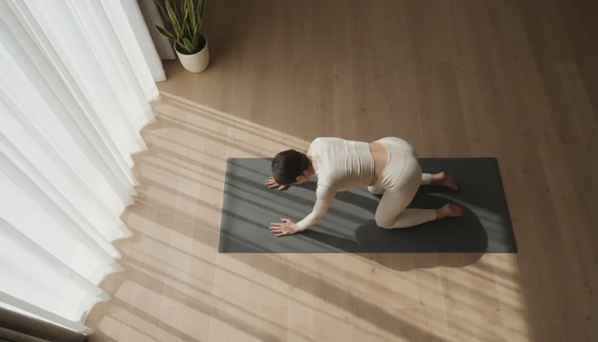 Yoga for recovery showing gentle stretching exercises for rest day workouts