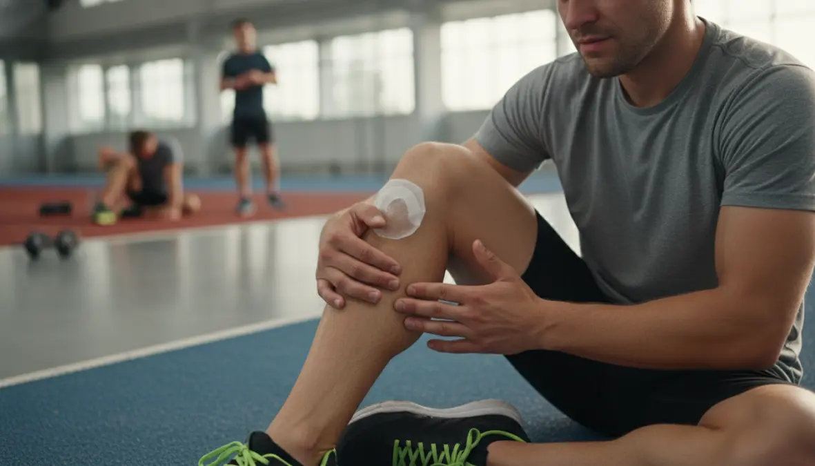 Athlete experiencing joint pain after workout highlighting need for anti inflammatory foods for recovery