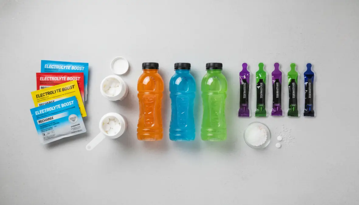 Best electrolytes for athletes comparison showing sports drinks supplements and powders
