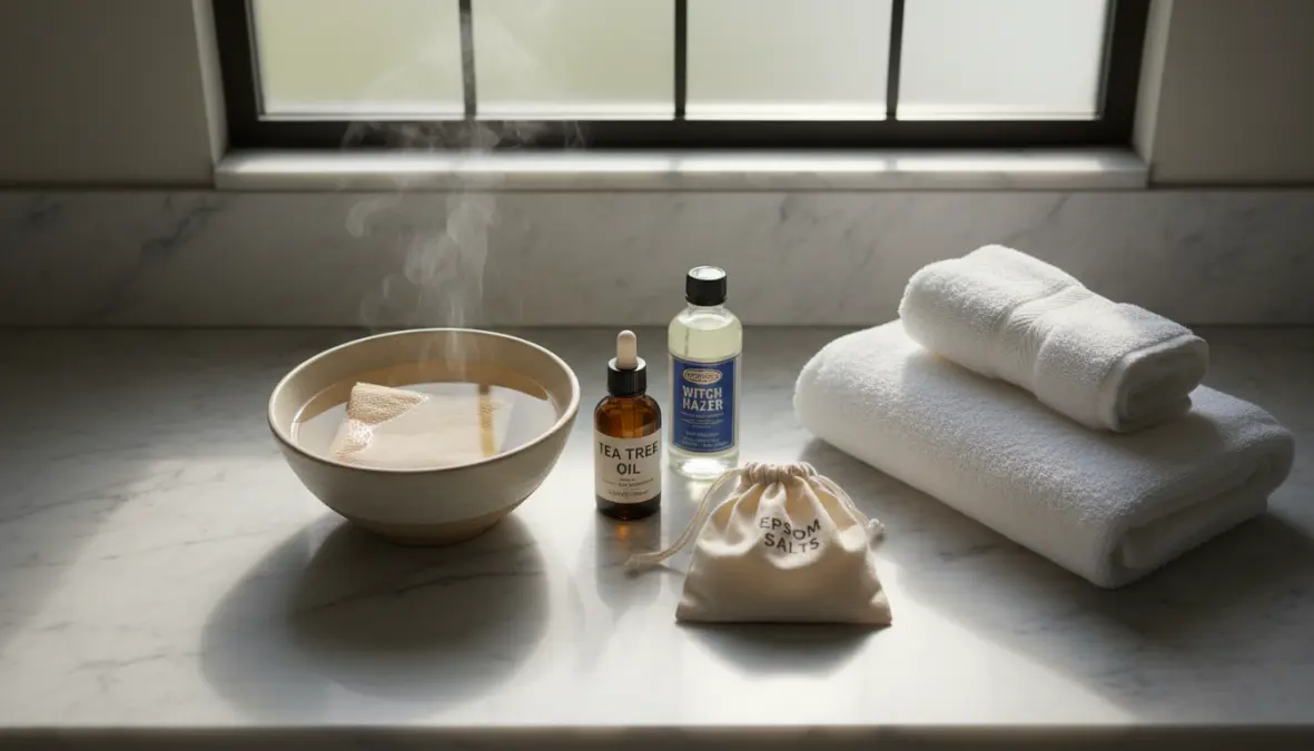 Home remedies and treatment supplies for healing cycling saddle sores naturally