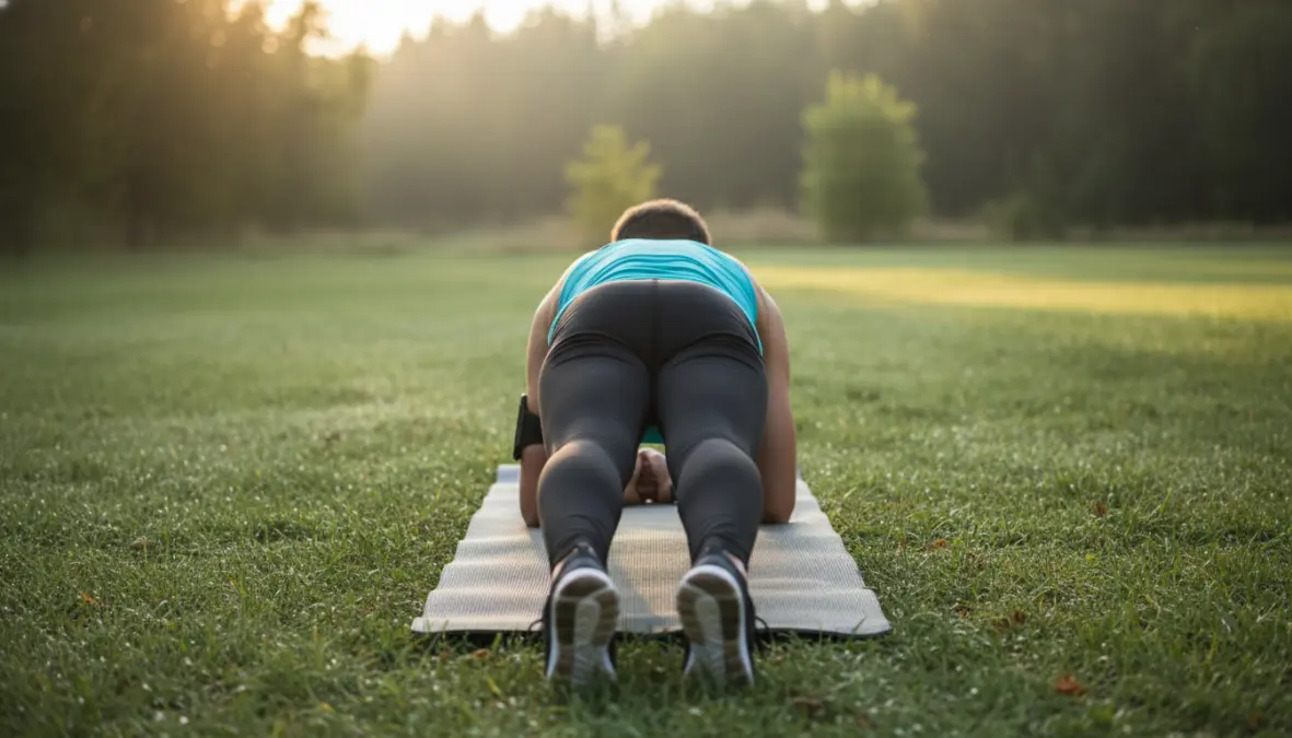 Core strengthening plank exercise for running injury prevention
