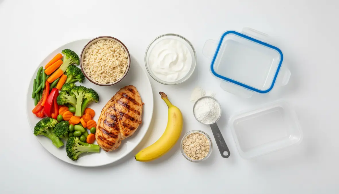 Best pre workout foods and macronutrients including carbohydrates, protein and healthy meal options