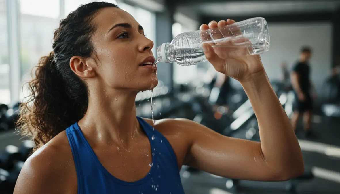 Athlete rehydrating after workout for optimal recovery nutrition and hydration