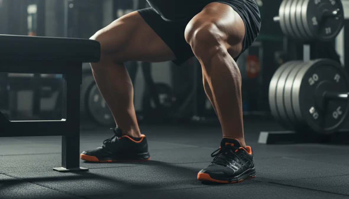 Cyclist performing Bulgarian split squat for leg strength and power development