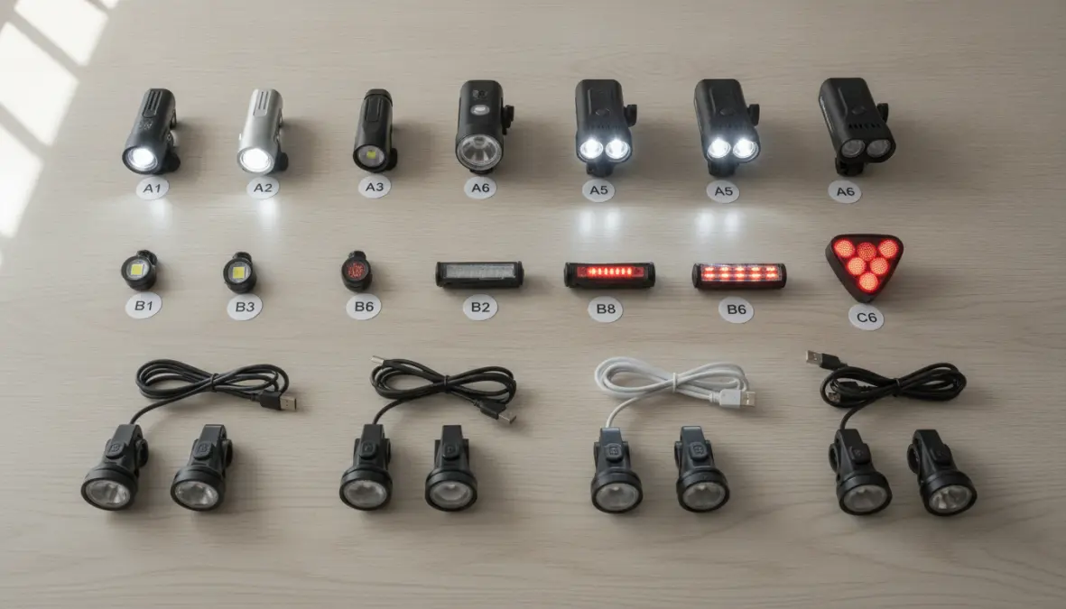Comparison of best rechargeable bike light sets for different riding needs