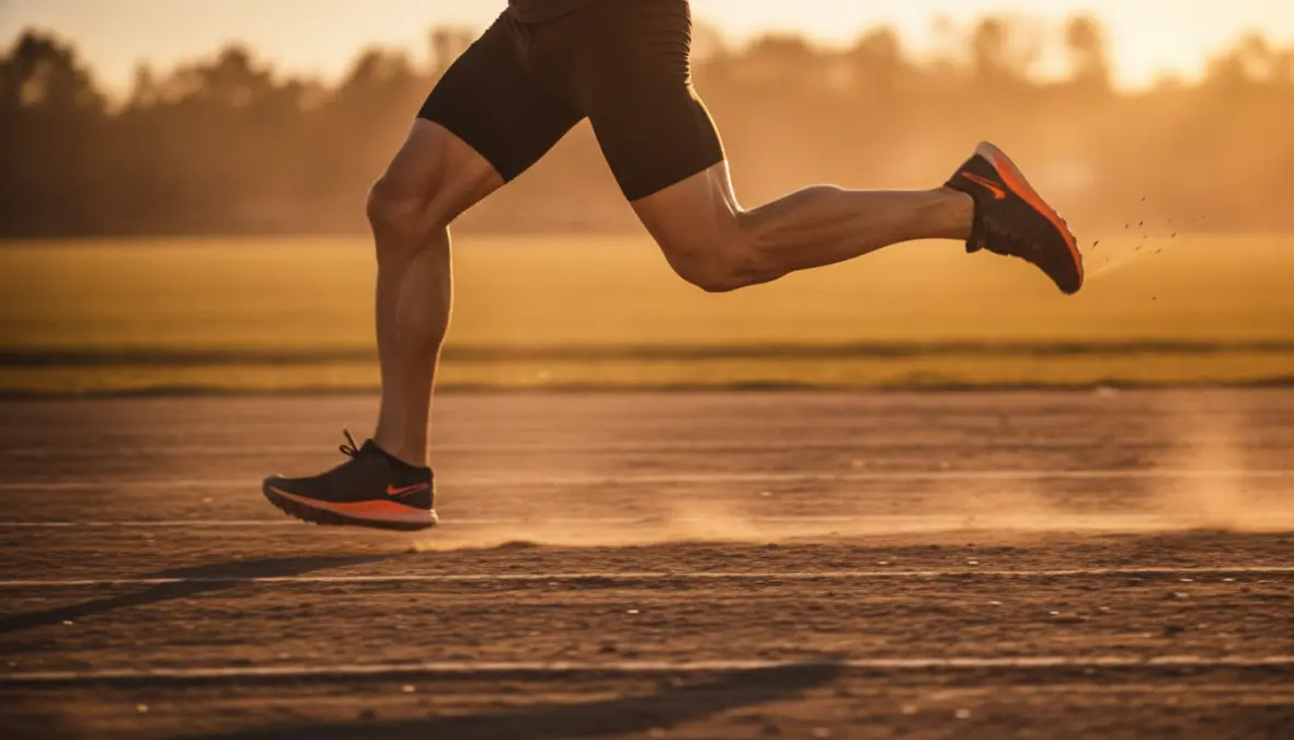 Runner demonstrating beta-alanine running performance benefits during high-intensity training