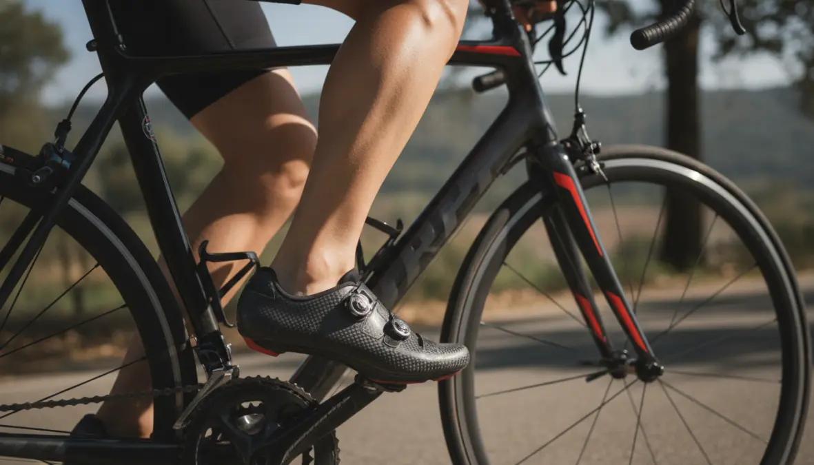 Cyclist leg muscles during pedaling showing areas prone to cycling cramps
