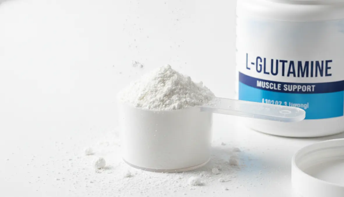 L-glutamine supplement powder for athletic performance and muscle recovery