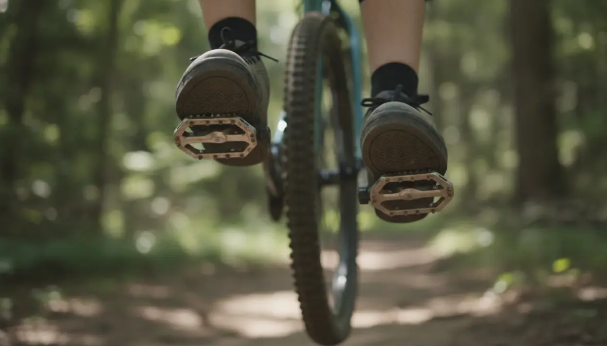 Proper foot position and pedal platform technique for bunny hop