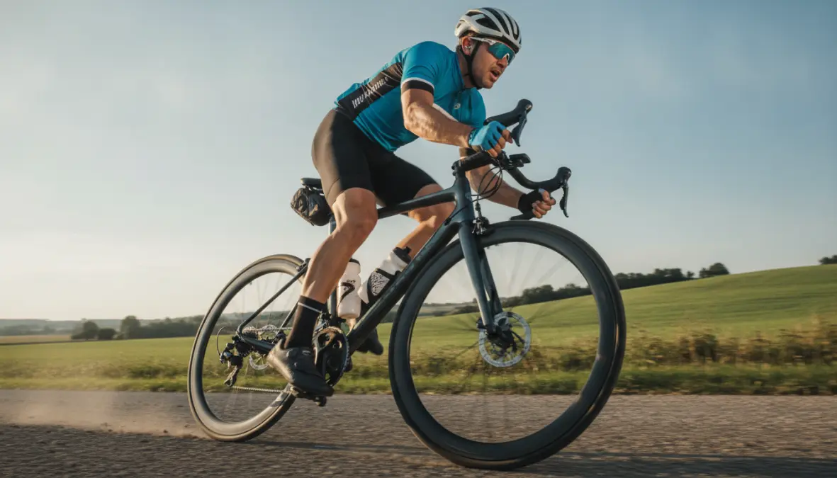 Bike sprint training demonstration showing explosive acceleration technique and pedaling form
