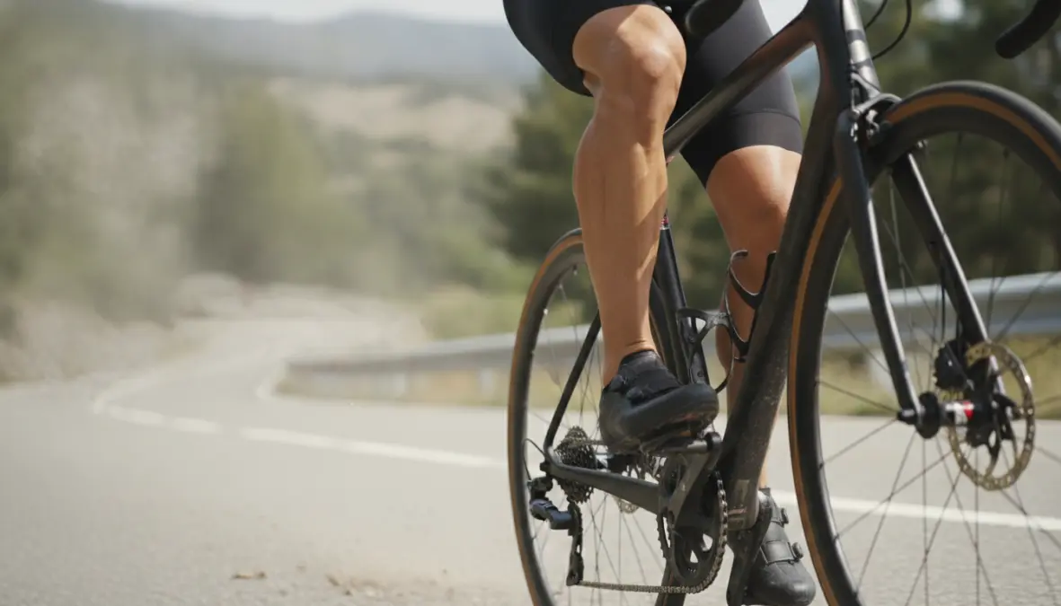 Cyclist demonstrating carnitine cycling performance and muscle recovery during endurance training