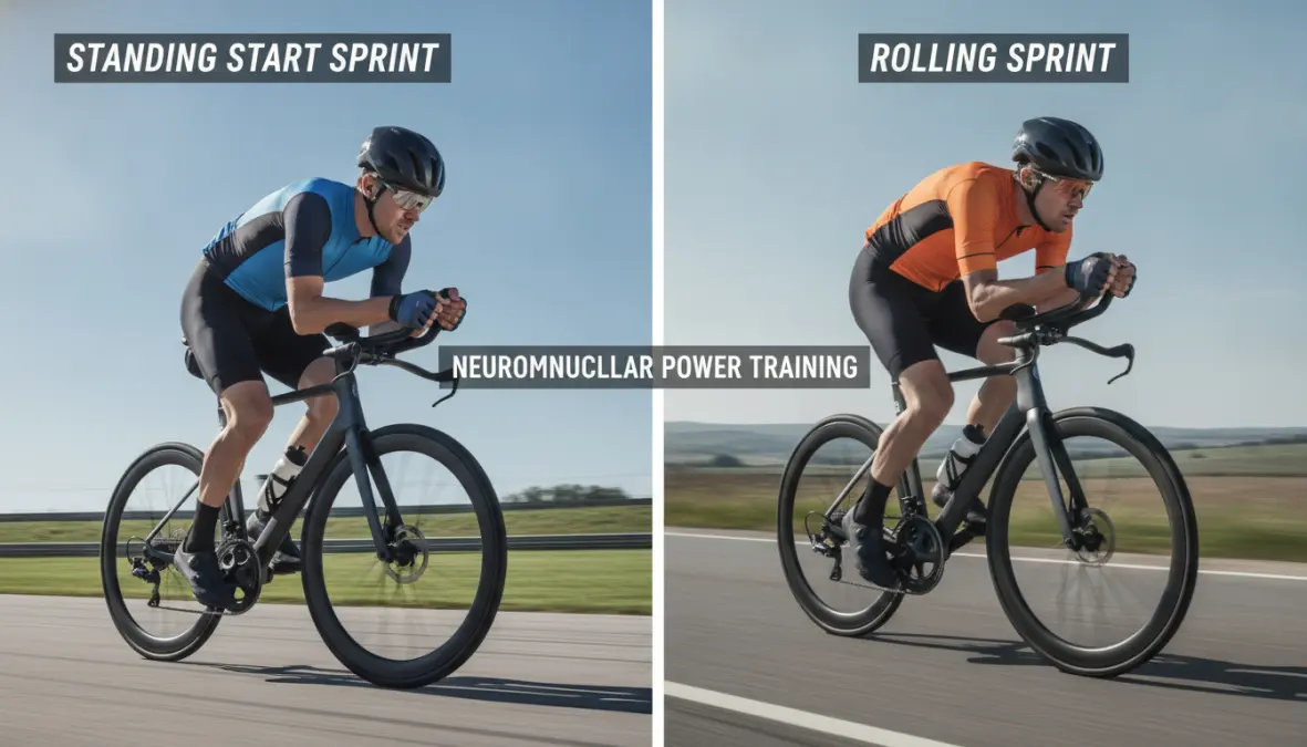 Comparison of standing start and rolling sprint neuromuscular power cycling training techniques