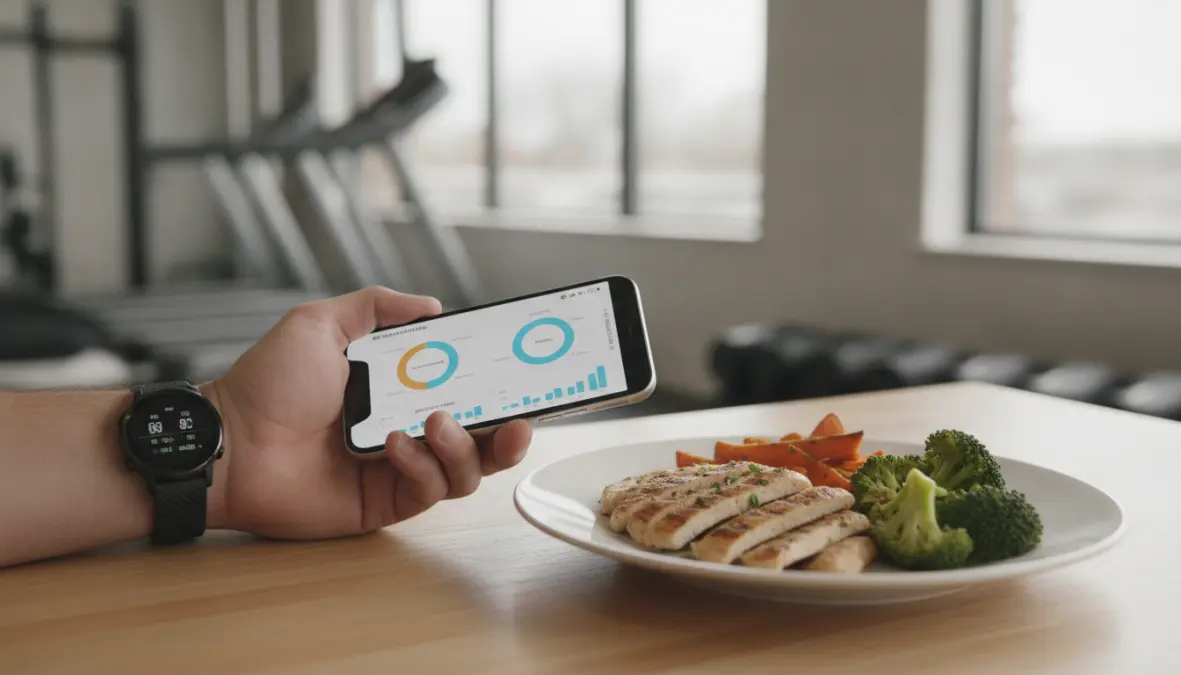 Athlete tracking macronutrient timing and nutrition periodization with smartphone app during training phase