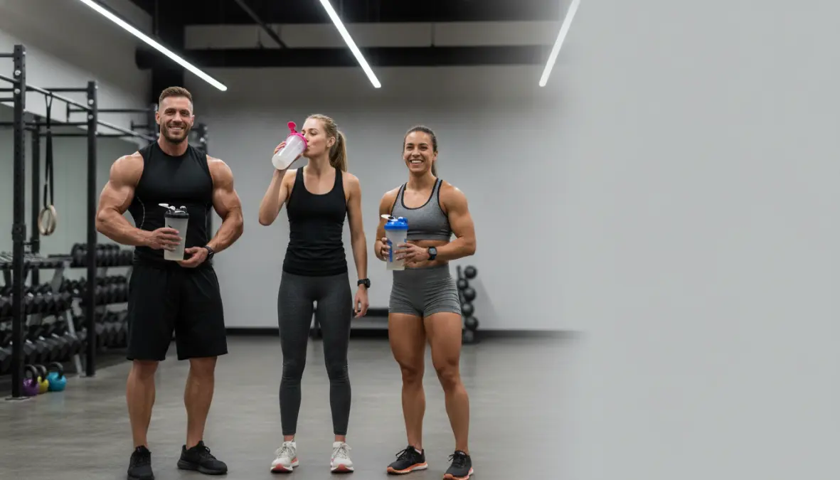 Athletes choosing best protein powder for muscle building and recovery based on training discipline