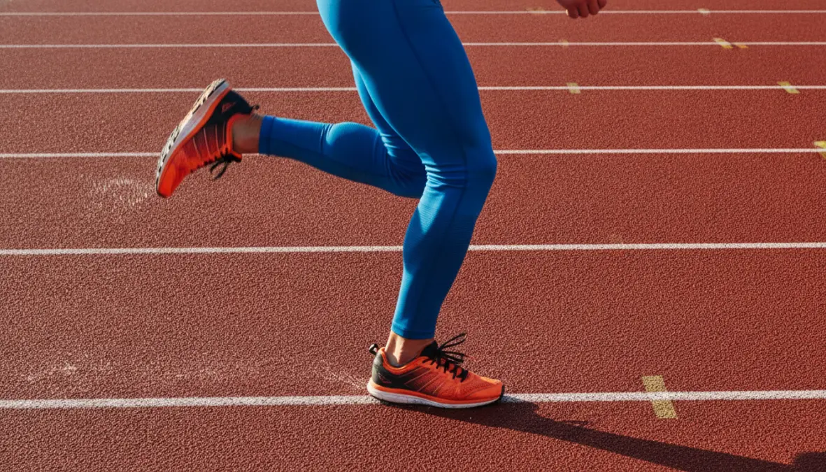 Endurance athlete performing race-pace intensity workout during taper week training plan