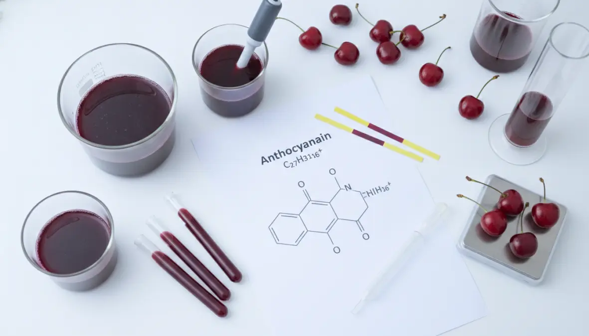 Analisi scientifica degli antiossidanti e antocianine nel tart cherry juice per atleti