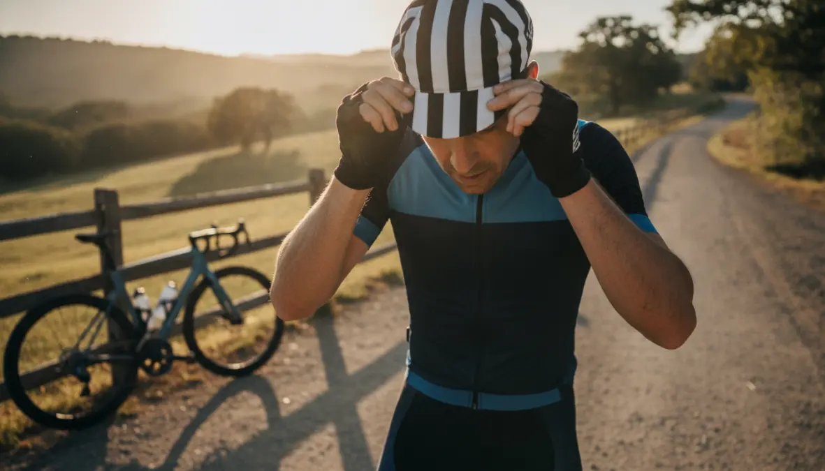 Proper technique for wearing a cycling cap under helmet for comfort and safety