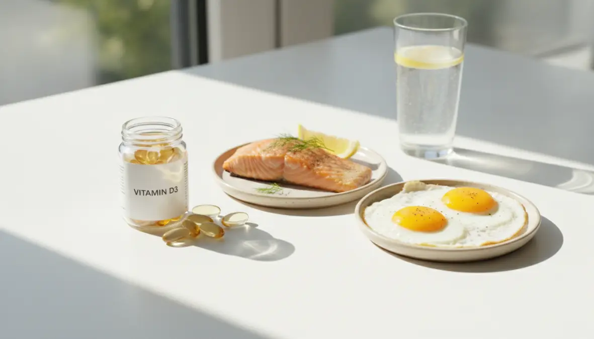 Vitamin D3 supplements and food sources for athlete supplementation and immune support